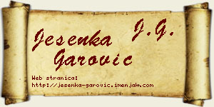 Jesenka Garović vizit kartica